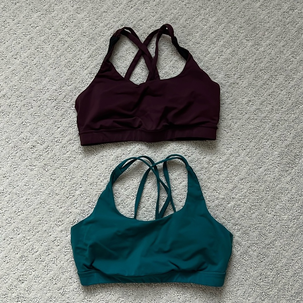 Lululemon Energy Bra ⭐️ 2 pack⭐️ Maroon & Green | size 10